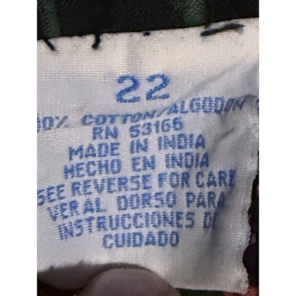 Vintage Backroad Blues Floral Maxi Skirt Womens Size 22 Elastic Waist Boho - Picture 5 of 12